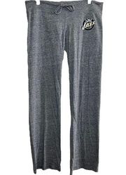 NBA Terry Sweatpants Utah Jazz Print Drawstring Loose Fit Gray Medium