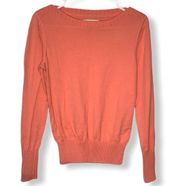 Sonoma coral boatneck crew knit sweater