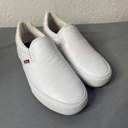 Levi's Naya Perf Women's White Slip-On Shoes Size 6.5