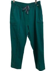 Mediclo sicily pintuck tapered scrub pants hunter green size Large