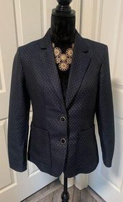 Navy Blue Blazer with Gold  Dots