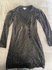 Velvet Collared Mini Dress