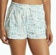 H by Halston Space Dye Drawstring Shorts Blue M