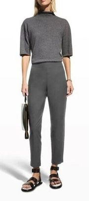 NEW eileen fisher slim ankle pants side zipper gray