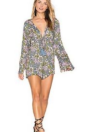 NWT TIARE HAWAII Romper Harlow Romper Revolve Tropical Long Sleeve One Size OS
