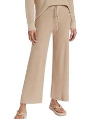 Rails knit drawstring pant in Brook Sand 95% cotton 5% cashmere