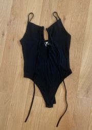 Lace Up Thong Bodysuit 