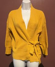 New Marigold Wrap Knit Sweater V-neck Size Medium