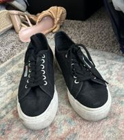 Black Platform Sneakers