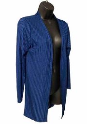 Paige Sheer Lite Cardigan Top Medium Blue