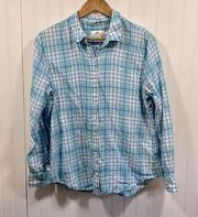 Vineyard Vines button front long sleeve plaid shirt