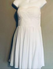 Minuet Strapless White Dress