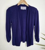 Tart 3/4 Ruched Sleeve Soft Blazer - /Navy - SZ XS