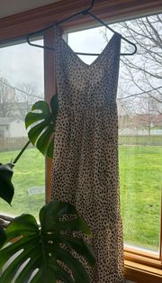 Long Cheetah Print Summer Maxi Dress