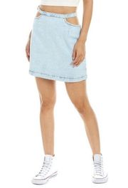 WeWoreWhat Womens cut out denim skirt