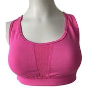 Fila Women's Pink Medium Support Padded Sports Bra Cut Out Size M