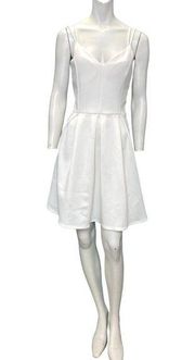 Bo Bel Find Me Plus Strappy Pleated Skirt Mini Dress White Size 1X NWT