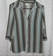 Covington Womens Button Down Shirt Long Sleeve Top Small Petite