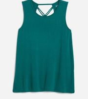 Market & Spruce NWT Roxanne Back Detail Knit Top - Sleeveless - Teal - Size XL