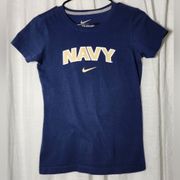 Nike  slim fit navy blue Navy Midshipmen tee shirt, Women’s -SMALL-