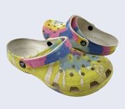 Crocs Classic Crocband Pastel Tie Dye Foam Clogs 7