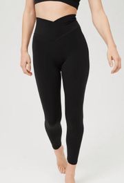 high waisted black crossover legging