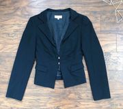 Emporio Armani • vintage blazer black wool crepe double clasp tailored Italy