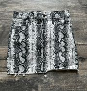 Snake Skin Print Skirt