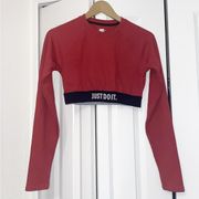 Nike  ribbed crop long sleeve