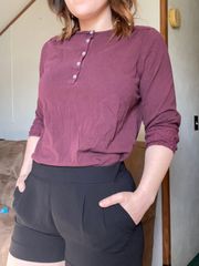 Maroon  3/4 Sleeve Blouse