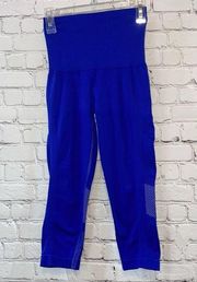 Ivy Park Royal Blue Compression High Rise Capri Leggings