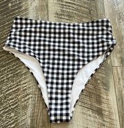 Black and white gingham bikini bottom