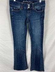 American Eagle Artist Stretch Flare Low Rise Jean Size 00 Short