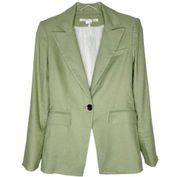 VERONICA BEARD Sedgwick Dickey stretch linen & TENCEL-blend voile blazer Size 2