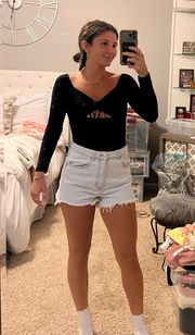 boutique long sleeve black bodysuit