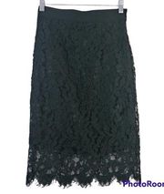 Socialite Black Pencil Skirt Lace Overlay Size Small