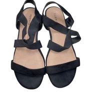 Torrid strappy black sandals size 12W