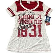 Soffe womens Alabama crimson tide burnout tee nwt