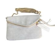 Anthropologie Street Level Envelope Clutch/Crossbody Bag gray NWT