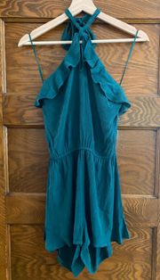 NWT Green Ruffled Romper