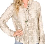 Dear John snake print button down size xs