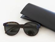 Round Acetate Havana Sunglasses with case