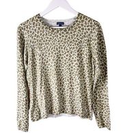 J. McLaughlin Animal Print Pullover Sweater M