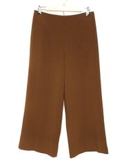 Joie Brown High Waist Wide Leg Cropped Pants Size 6