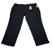 Gloria Vanderbilt Amanda Tapered Leg Classic Rise Jeans Black Stretch Size 24W