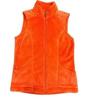 White Sierra Womens Vest Medium Coral Fleece Sleeveless Polyester Zip High Neck