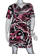 INC Patterned Cowl Neck Dress