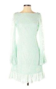 Majorelle Esmeralda Dress in Mint Eyelet Open Back Lace-up Size Small Sz S