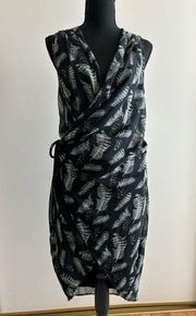 NWT  Sleeveless High-Low Hem Wrap Dress Size S