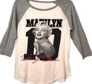 Marilyn Monroe Star Raglan 3/4 Official T-Shirt Size Medium